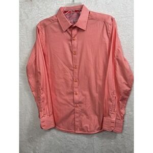 Robert‎ Graham Button Down Shirt Large  Checkered Long Sleeve Contrast Cuff